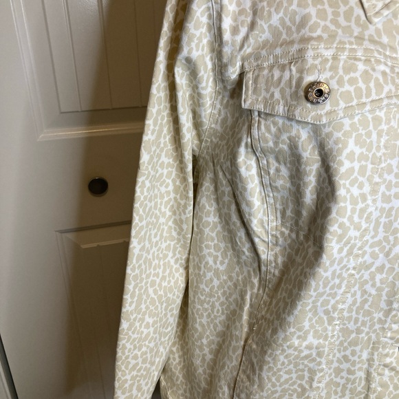 Belle By Kim Gravel 3x Jacket Beige Cheetah Button Up Lagenlook Minimalist - Picture 4 of 8